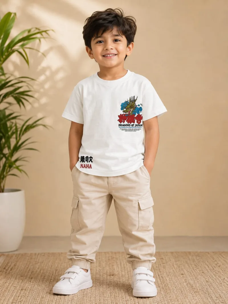 Dragons of Japan Graphic Printed T-Shirt