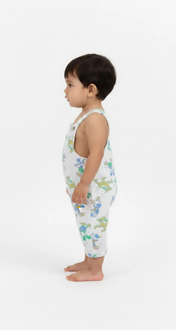 Baby Printed Sleeveless Dungaree Romper – view 5