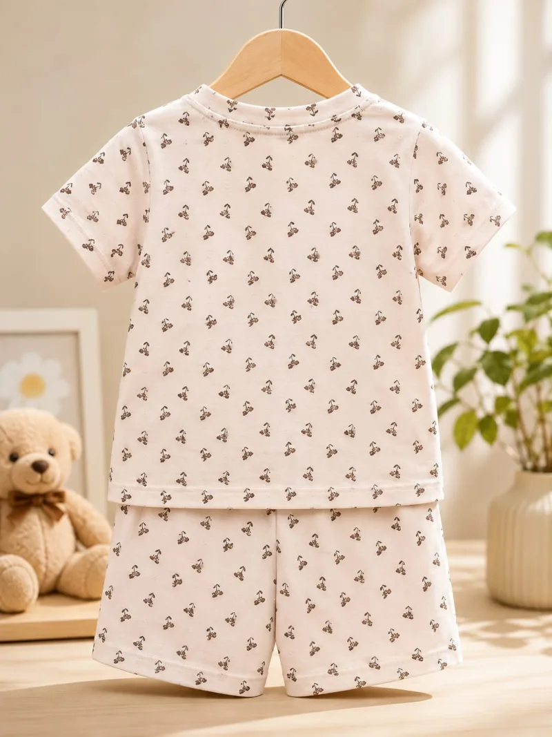 Kids Printed Smile T-Shirt & Shorts Set – view 2