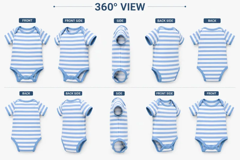 Baby Blue & White Bodysuit – view 3