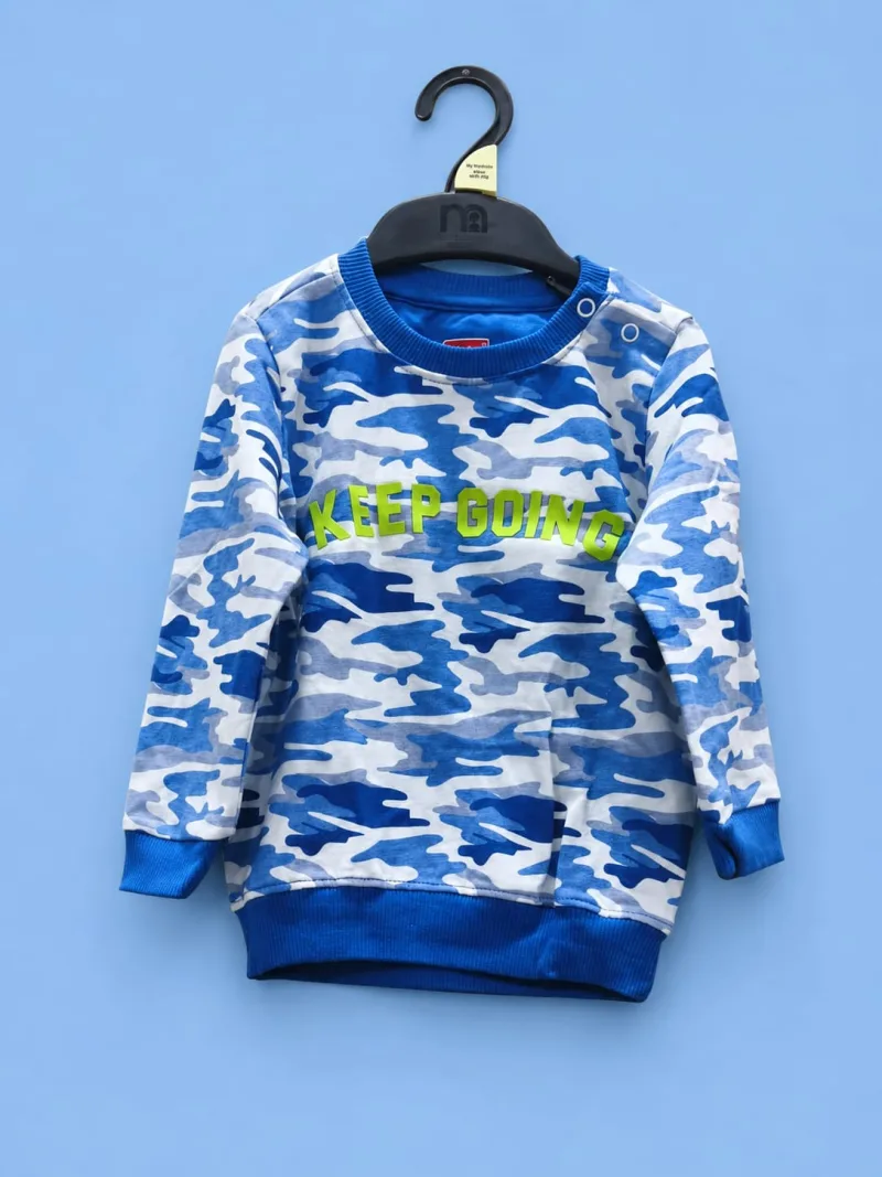 Kids "Keep Going" Camo Print Sweatshirt – view 2