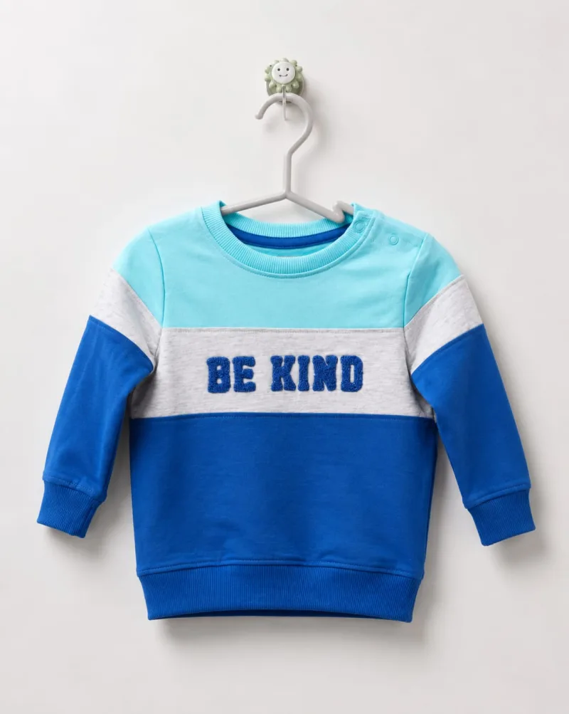 Kids "Be Kind" Colourblock Sweatshirt – view 1
