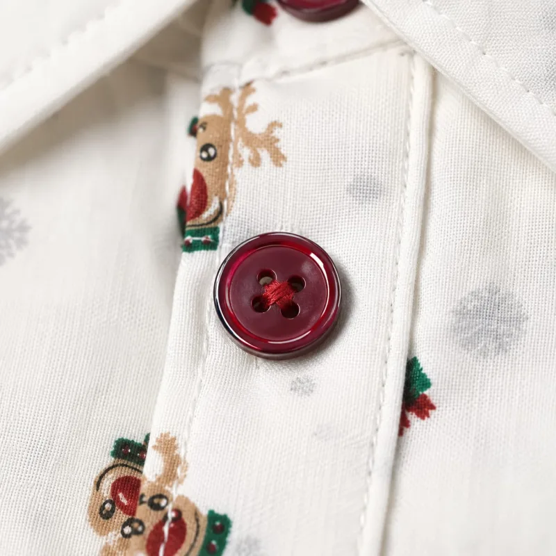 Boys White Reindeer & Gift Box Print Shirt – view 6