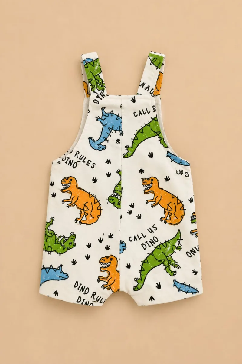 Kids Dinosaur Printed Sleeveless Dungaree Romper – view 4