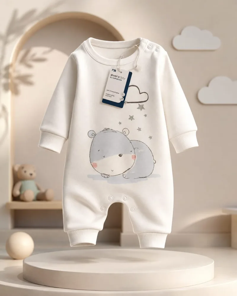 Baby Unisex Full Sleeve Cotton Animal Print Romper – view 2