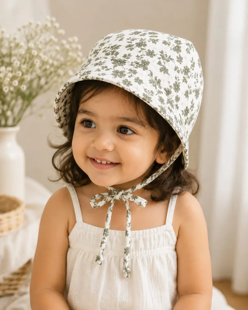 Floral Baby Bow Cap – view 1