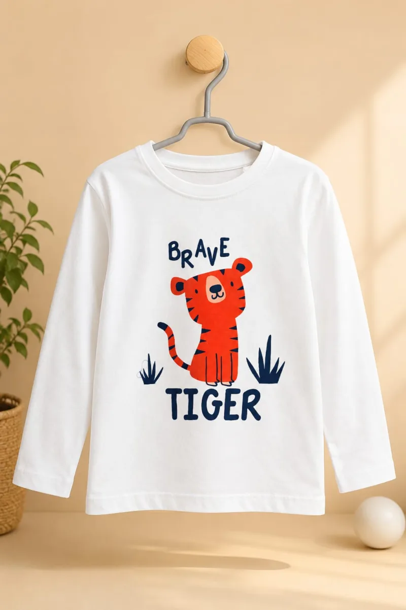 Boys Printed Full Sleeve Round Neck T-Shirt – view 1