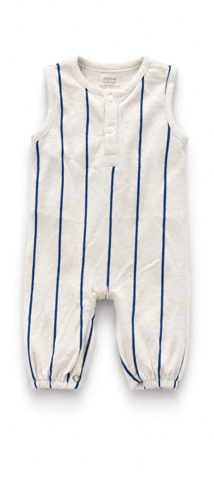 Baby Unisex Vertical Striped Sleeveless Romper – view 2