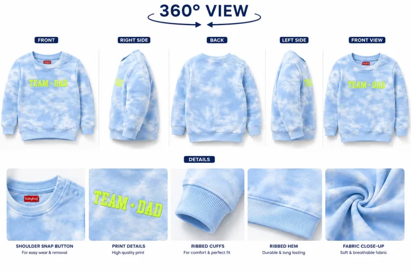 Kids "Team Dad" Tie-Dye Sweatshirt – view 5