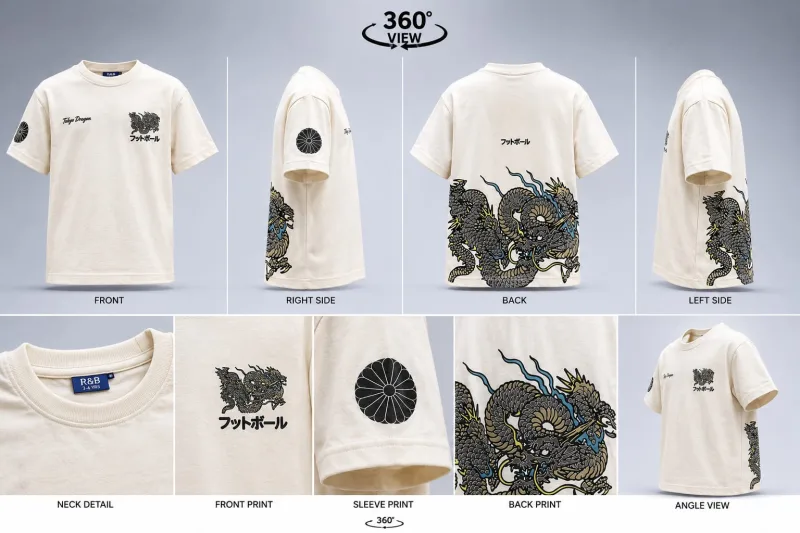Kids White Tiger, R & Snake Graphic Print T-Shirt – view 5