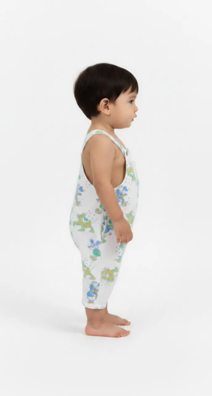 Baby Printed Sleeveless Dungaree Romper – view 4