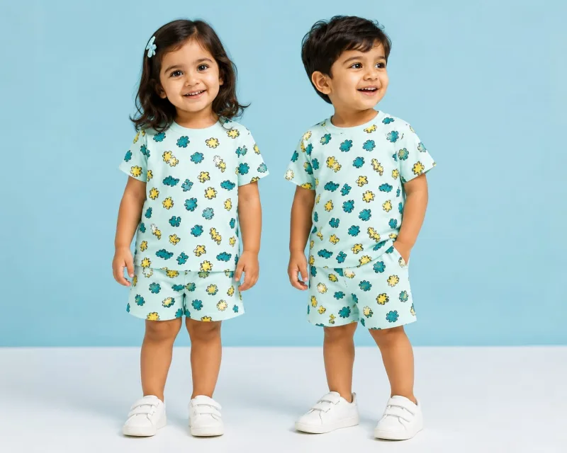Boys Puzzle Print Round Neck T-Shirt – view 1
