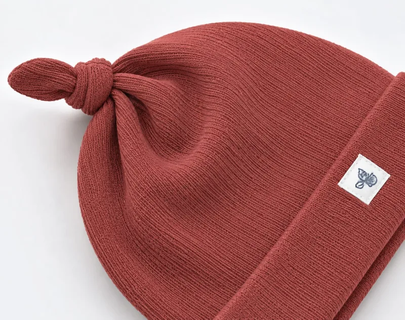Baby Knotted Ribbed Beanie Cap – view 2
