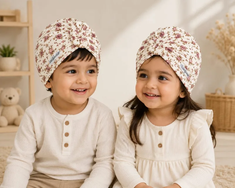 Baby Girls Floral Print Knot Turban Headwrap – view 1