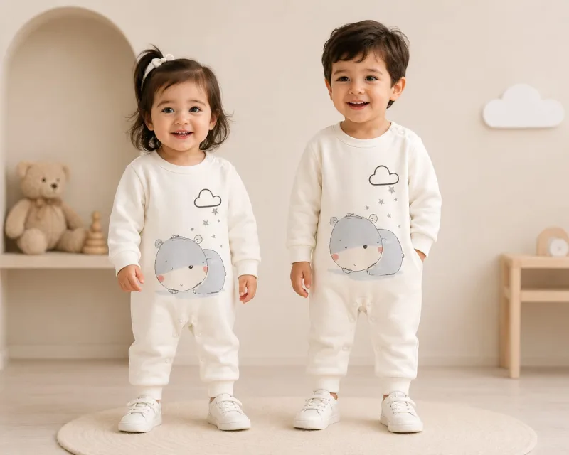 Baby Unisex Full Sleeve Cotton Animal Print Romper – view 1