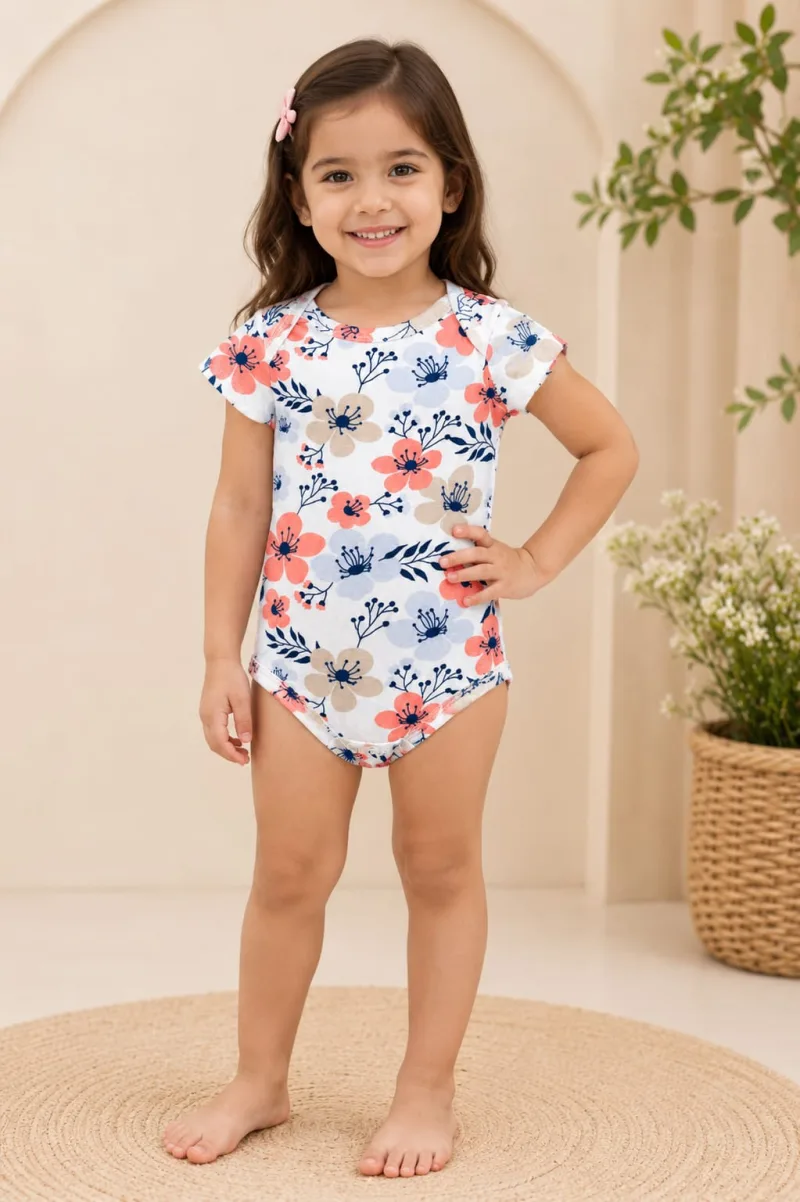 White leaf print