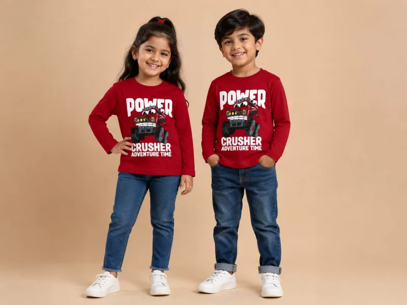 Boys Full Sleeve Printed Power Crusher Graphic T-Shirt – view 1