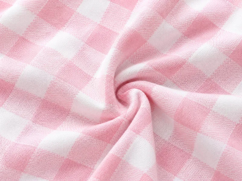 Girls My Melody Printed Pink Checkered Cotton T-Shirt – view 3