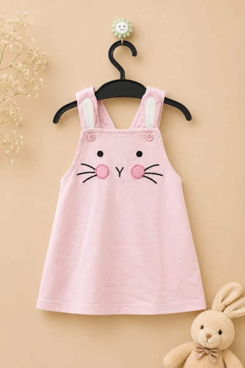 Girls Bunny Face Pinafore Dress – view 2