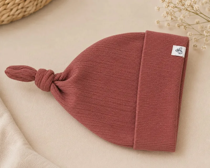 Baby Knotted Ribbed Beanie Cap – view 3