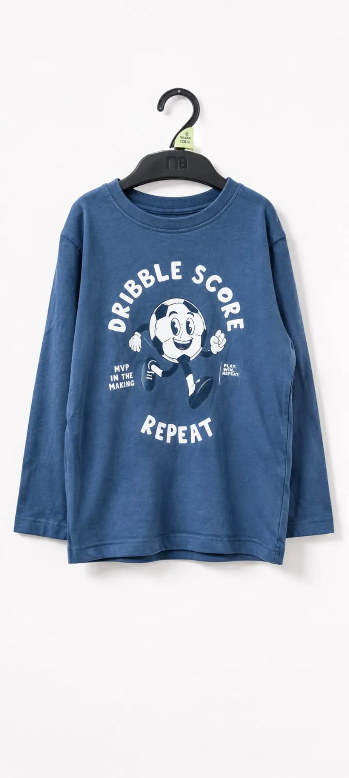 Boys Full Sleeve Printed Dribble Score Graphic T-Shirt – view 2