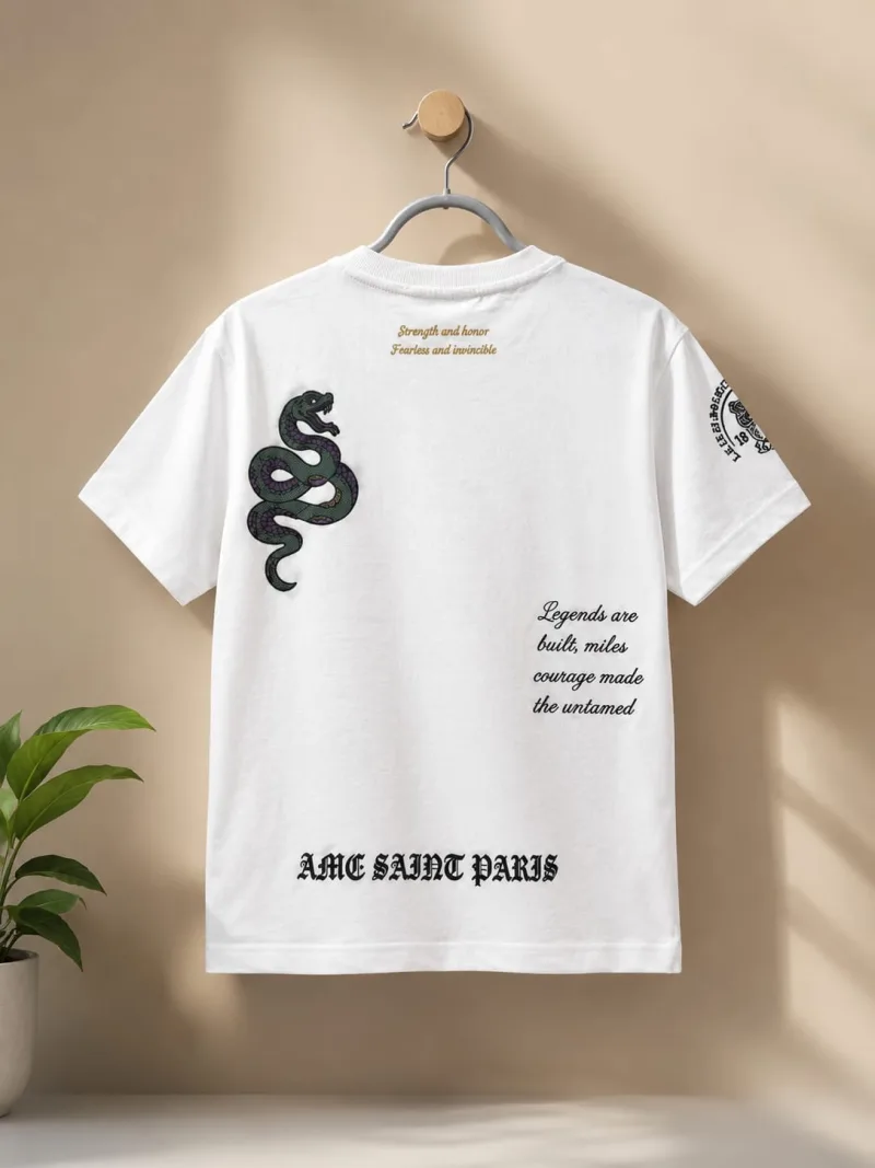 Kids White Tiger, R & Snake Graphic Print T-Shirt – view 2
