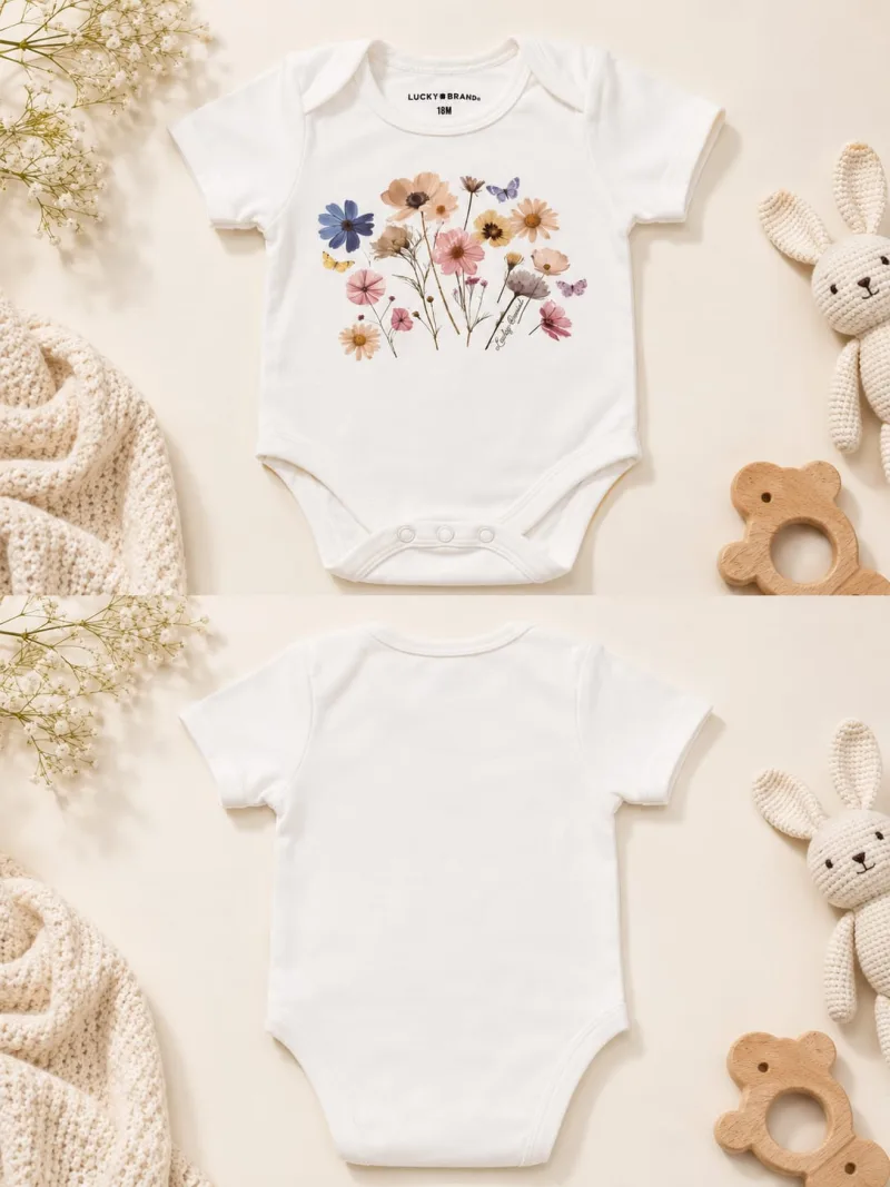Baby White Pressed Wildflower Print – view 3